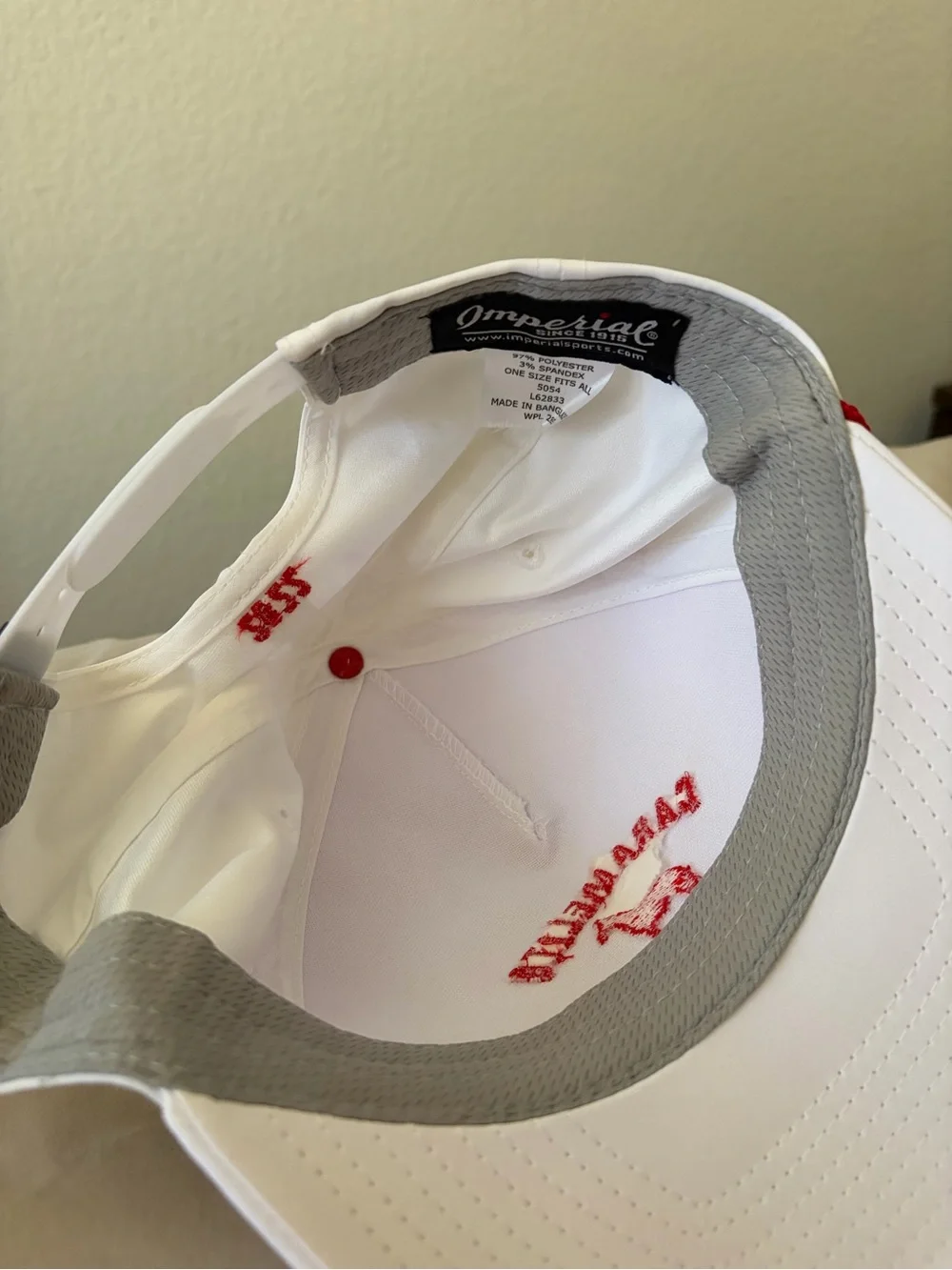 Imperial Caramelito Golf White & Red Rope Hat